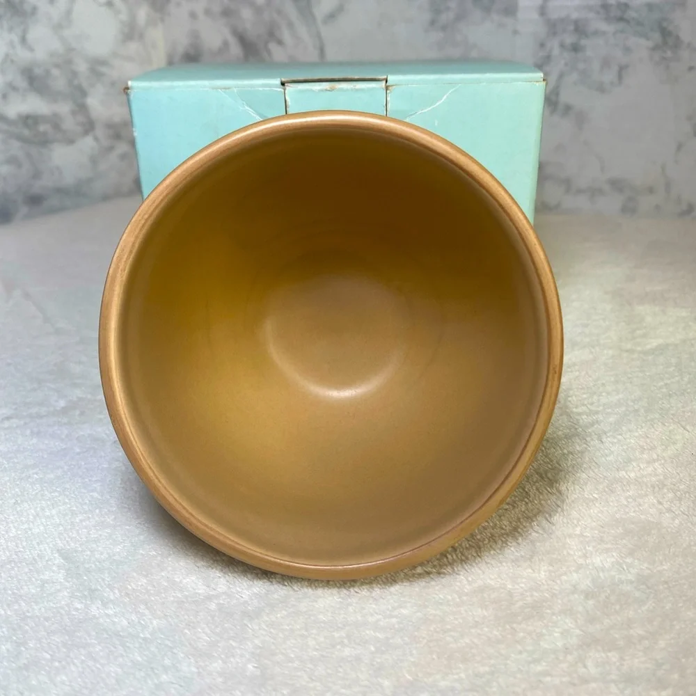 PartyLite Raked Bamboo Ceramic Candle Holder - Natural Tan - Picture 3 of 7
